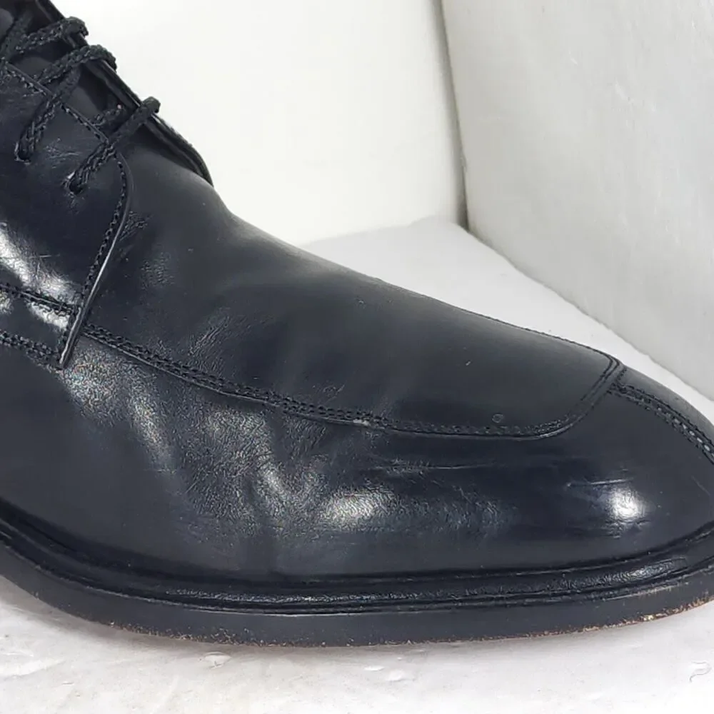 Mezlan Men’s Fiore US10M Black Leather Split Toe Derby Dress Shoes Made In Spain